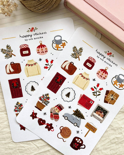 Klistremerkeark | Coming Home For Christmas | A6