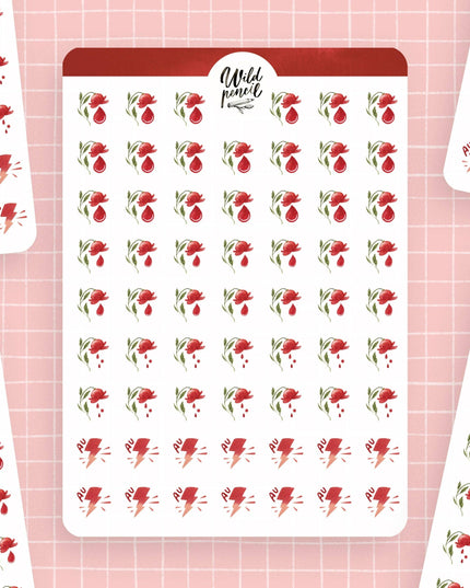 Klistremerkeark | Planlegging | Menstruation