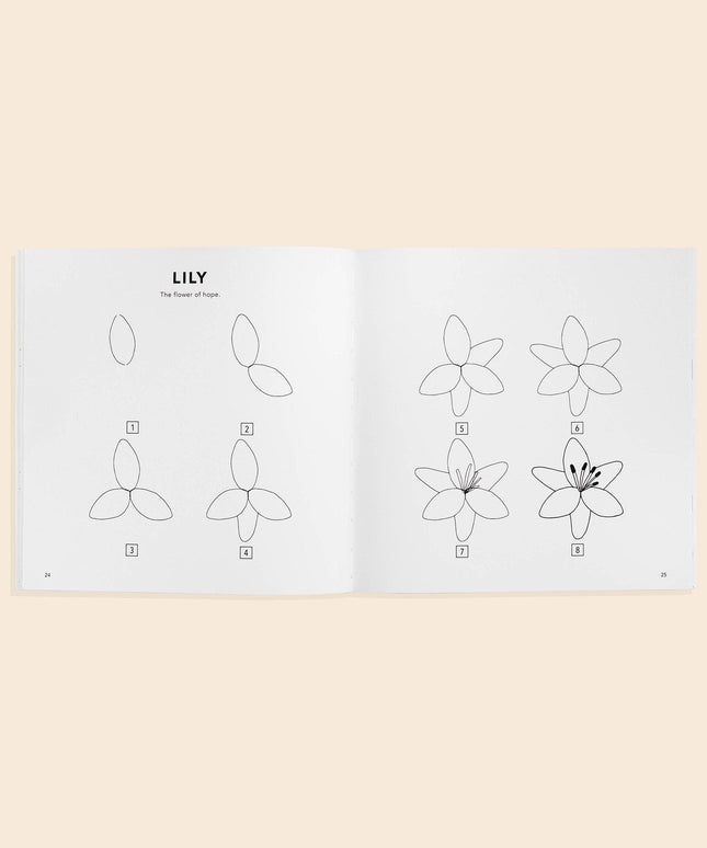 Modern Flowers: A How to Draw Book for Kids