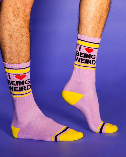 I ❤️ Being Weird Gym Crew Socks