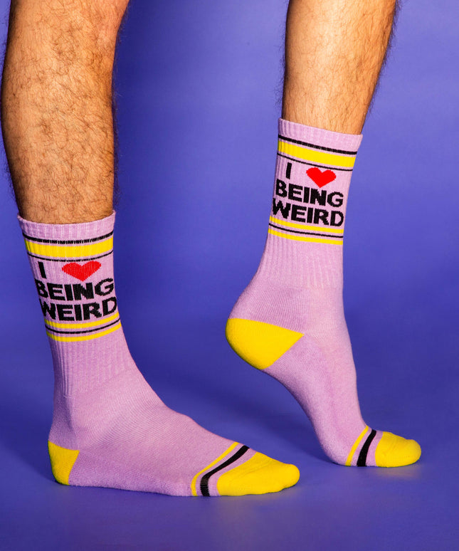 I ❤️ Being Weird Gym Crew Socks