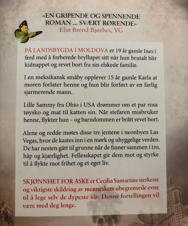 Samartin, Cecilia: Skjønnhet for aske
