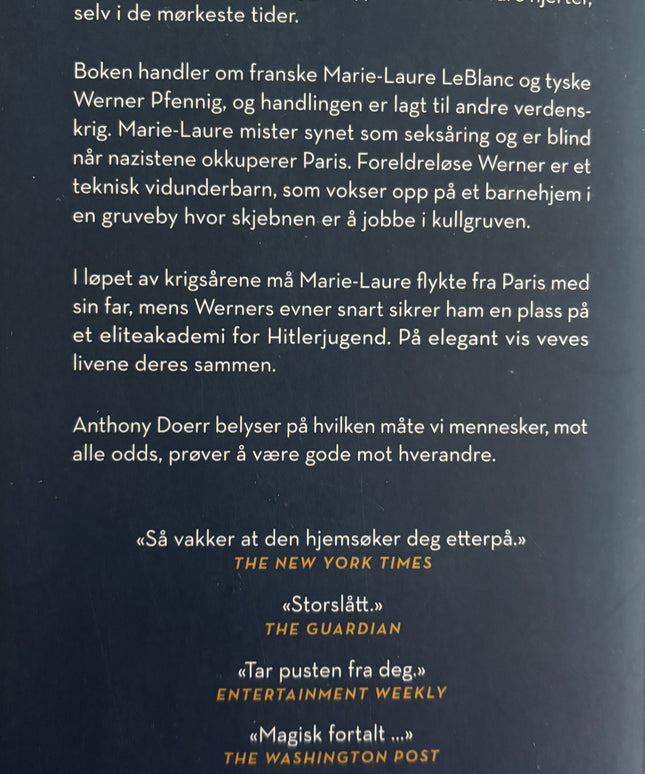 Doerr, Anthony: Alt lyset vi ikke ser