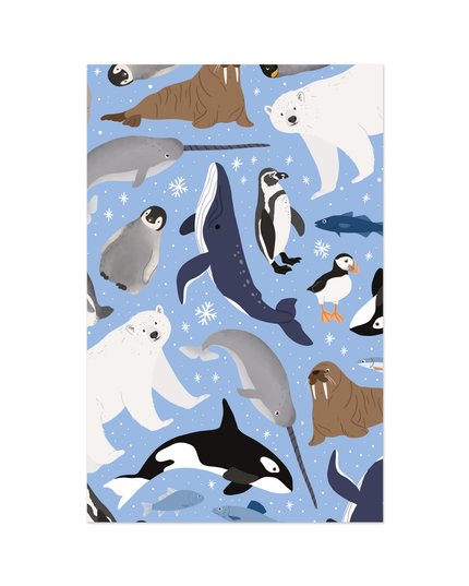 Minikort | Winter Animals - Arktiske dyr