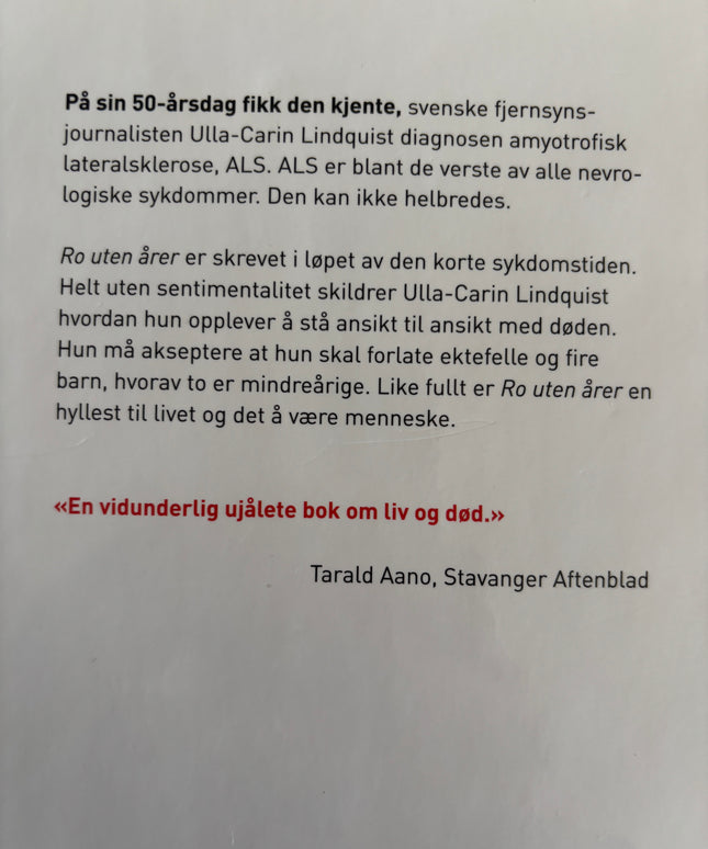 Lindquist, Ulla-Carin: Ro uten årer