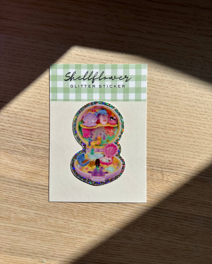 Polly Pocket Havfrue Glitter Vinyl Klistremerke