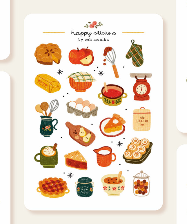 Klistremerkeark | Fall Baking | A6
