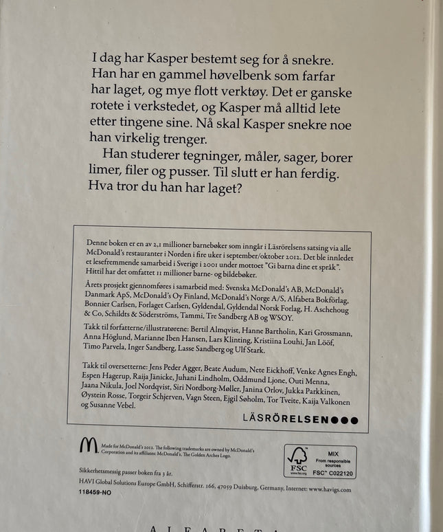 Klinting, Lars: Kasper snekrer