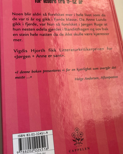 Jørgen+Anne er sant - Vigdis Hjorth (innbundet)