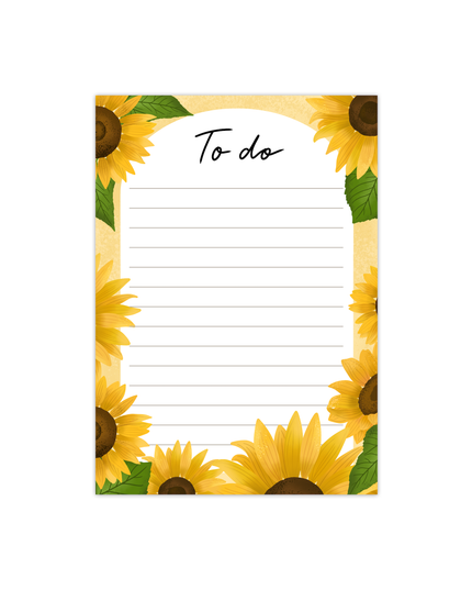 Notatblokk A6 - Sunflowers - To Do
