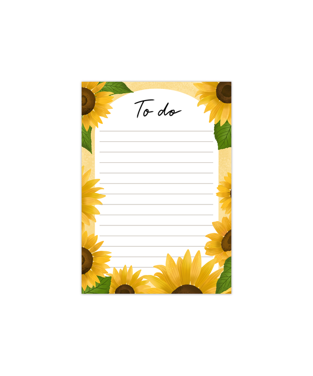 Notatblokk A6 - Sunflowers - To Do