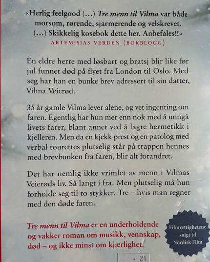 Tre menn til Vilma - Gudrun Skretting (pocket)