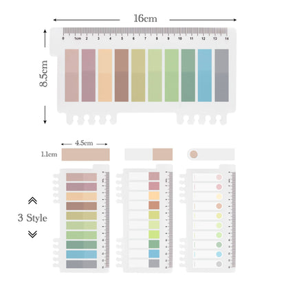 Meadow Mist Index Gjennomskinnelige selvklebende notislapper | Sidemarkører | Klistrelapper