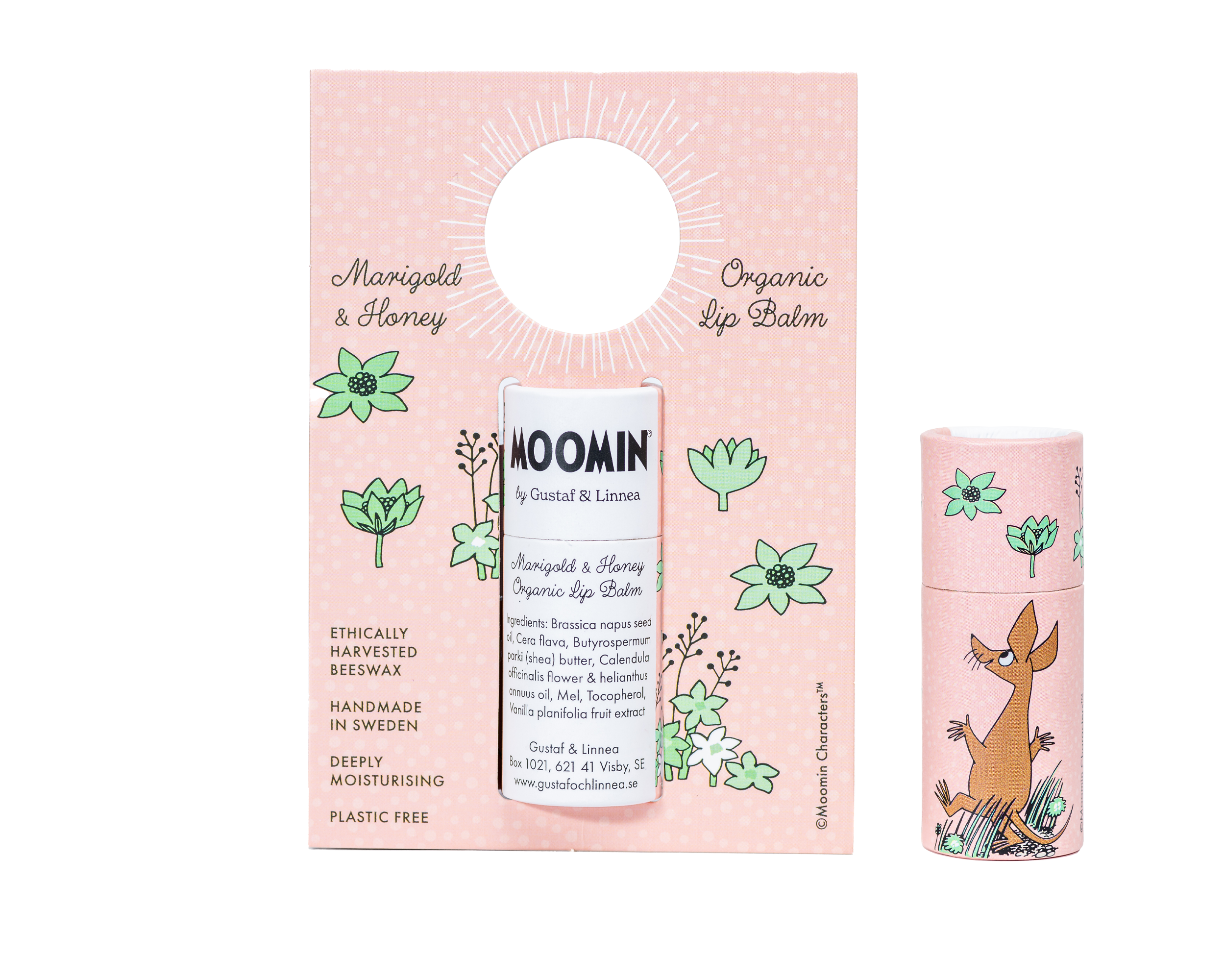 Mummi «Sniff» av G&L – Leppepomade av bivoks med ringblomst og honning