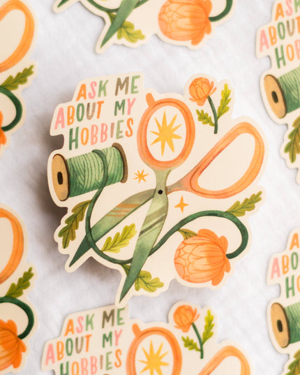 Vinyl Klistremerke | Ask Me About My Hobbies