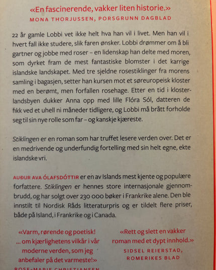 Olafsdottir, Audur Ava: Stiklingen