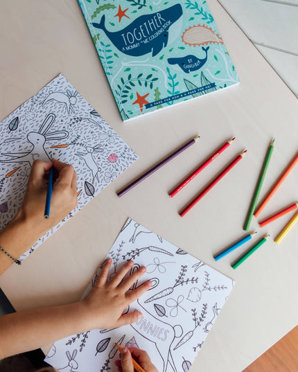 Together: A Mommy + Me Coloring Book | Mamma + Meg Fargeleggingsbok