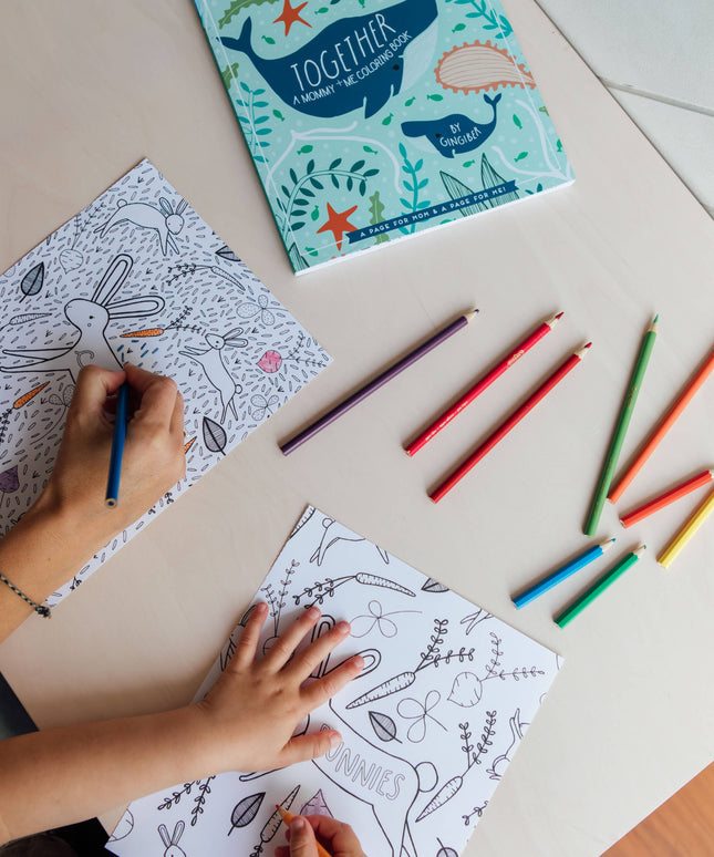 Together: A Mommy + Me Coloring Book | Mamma + Meg Fargeleggingsbok
