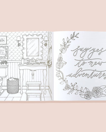 Color At Home- A Young House Love Adult Coloring Book | Fargeleggingsbok for Voksne