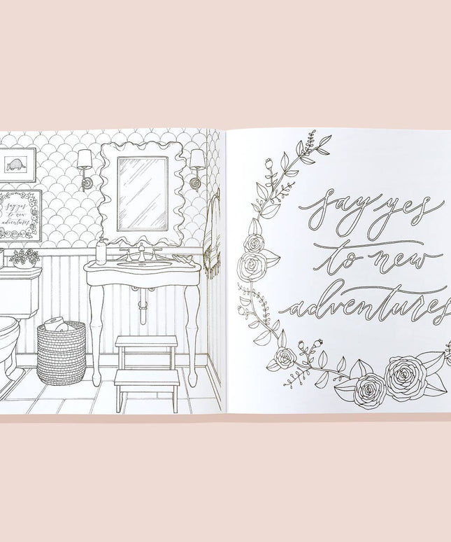 Color At Home- A Young House Love Adult Coloring Book | Fargeleggingsbok for Voksne
