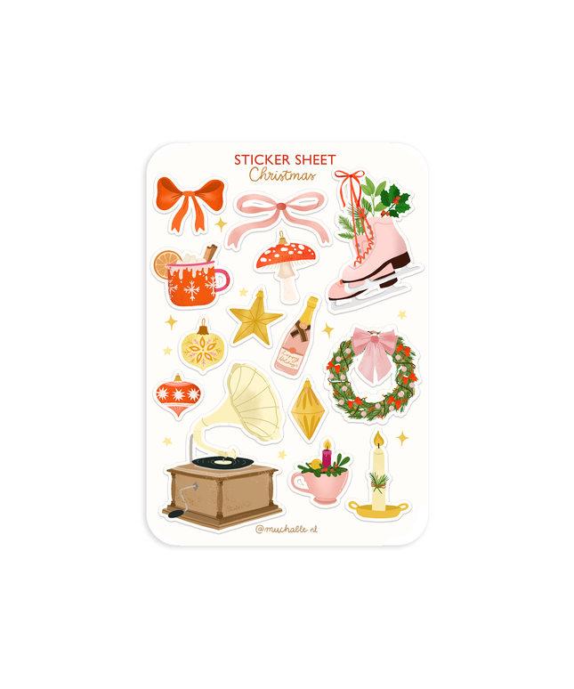 Klistremerkeark | Cute Christmas Things | A6
