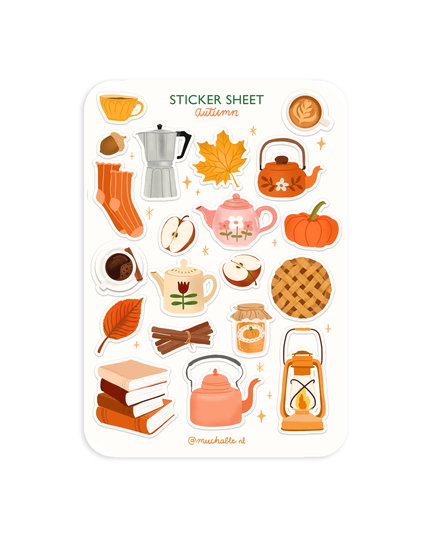 Klistremerkeark | Autumn - Cosy & Cute | A6
