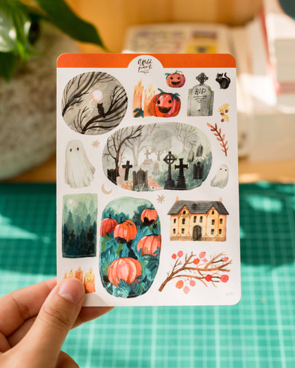 Klistremerkeark | Halloween Night