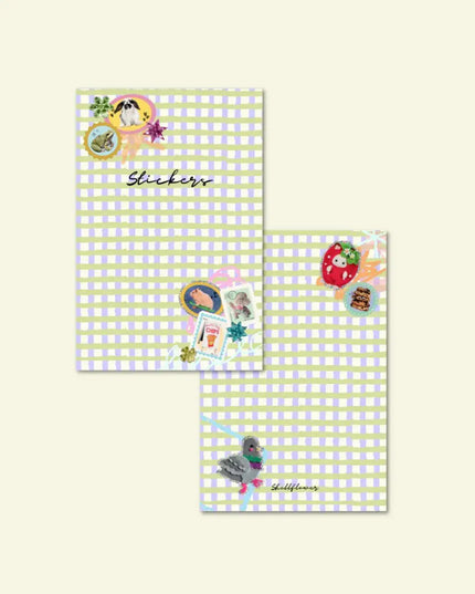 Klistremerkebok | A6 Gingham Sticker Keeper