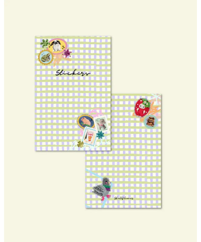 Klistremerkebok | A6 Gingham Sticker Keeper
