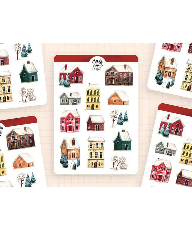 Klistremerkeark | Winter Town