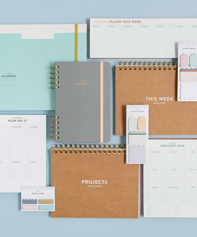 Forhåndsbestilling: Sticky Note Tabs | Bølgete Pastel