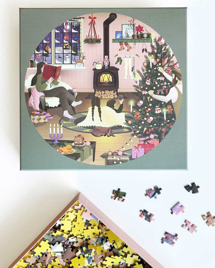 Rundt Puslespill | Wonderful Christmas Time | 1000 Brikker