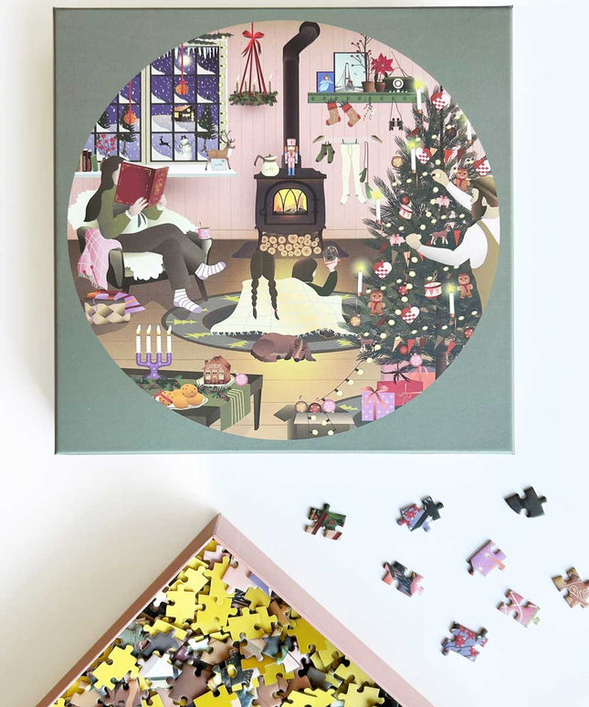Rundt Puslespill | Wonderful Christmas Time | 1000 Brikker