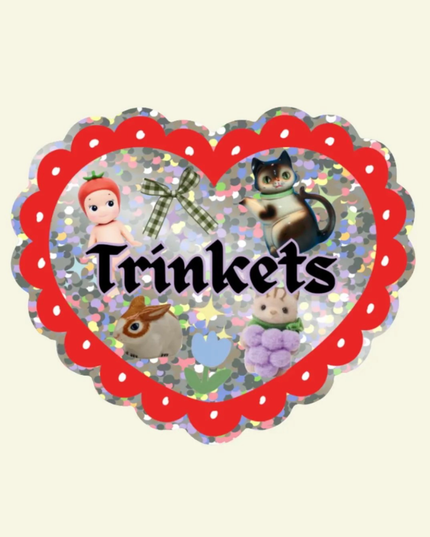 Trinkets Glitter Vinyl Klistremerke