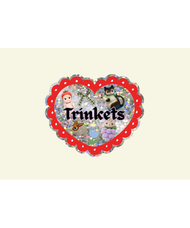 Trinkets Glitter Vinyl Klistremerke