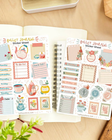 Klistremerkeark | Bullet Journal Essentials: Flower