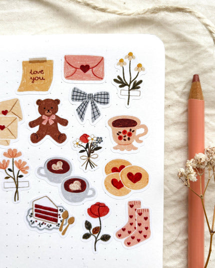 Klistremerkeark | Sweet Love | A6