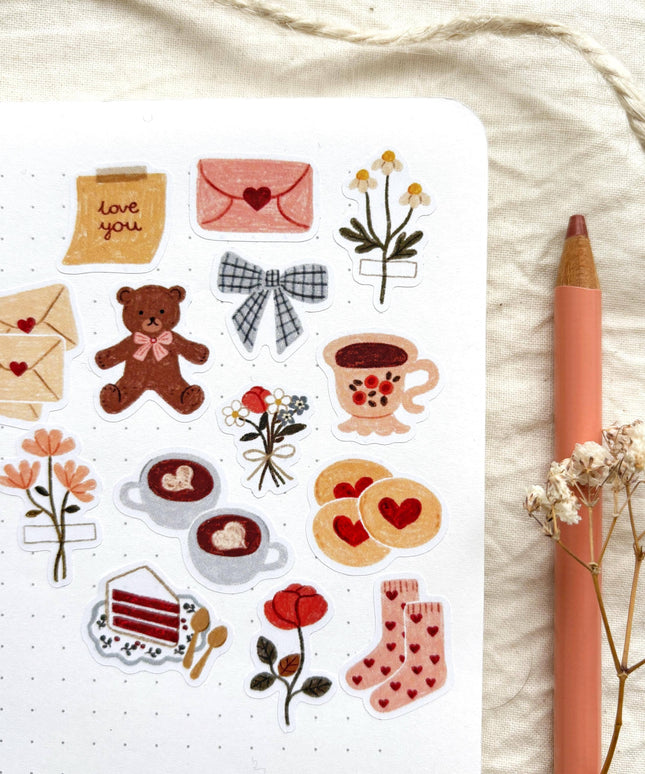 Klistremerkeark | Sweet Love | A6