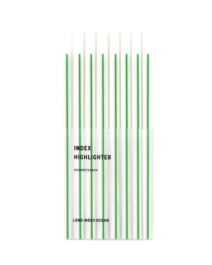 Green Line | Gjennomsiktige klebestriper – langt design |  Selvklebende notislapper