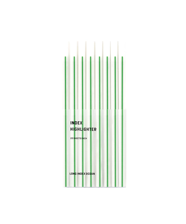 Green Line | Gjennomsiktige klebestriper – langt design |  Selvklebende notislapper