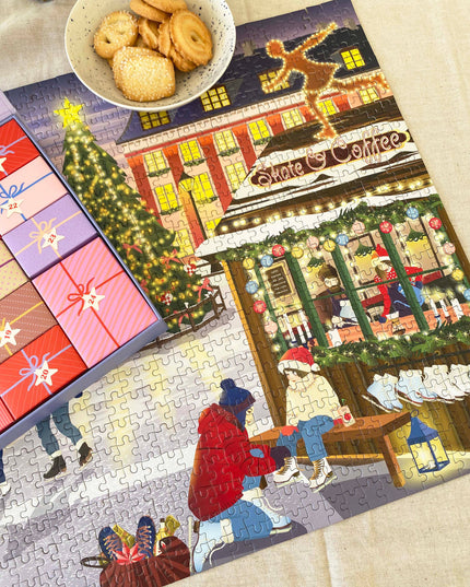 Puslespill Julekalender 1000 Brikker | Skate & Coffee