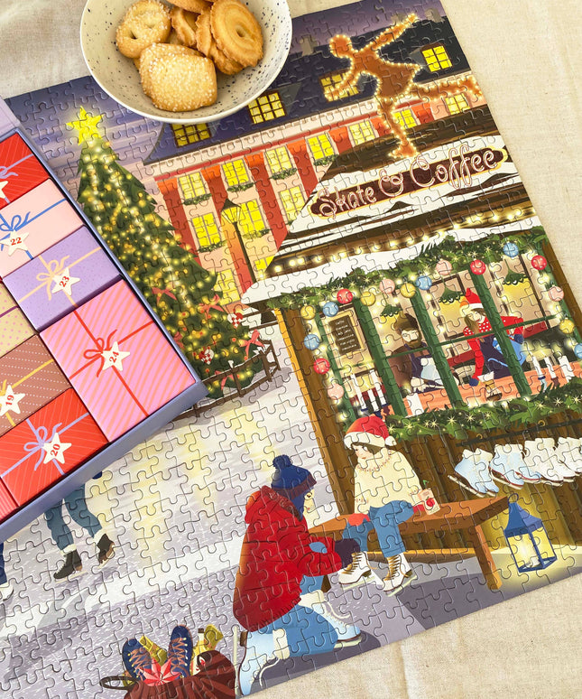Puslespill Julekalender 1000 Brikker | Skate & Coffee