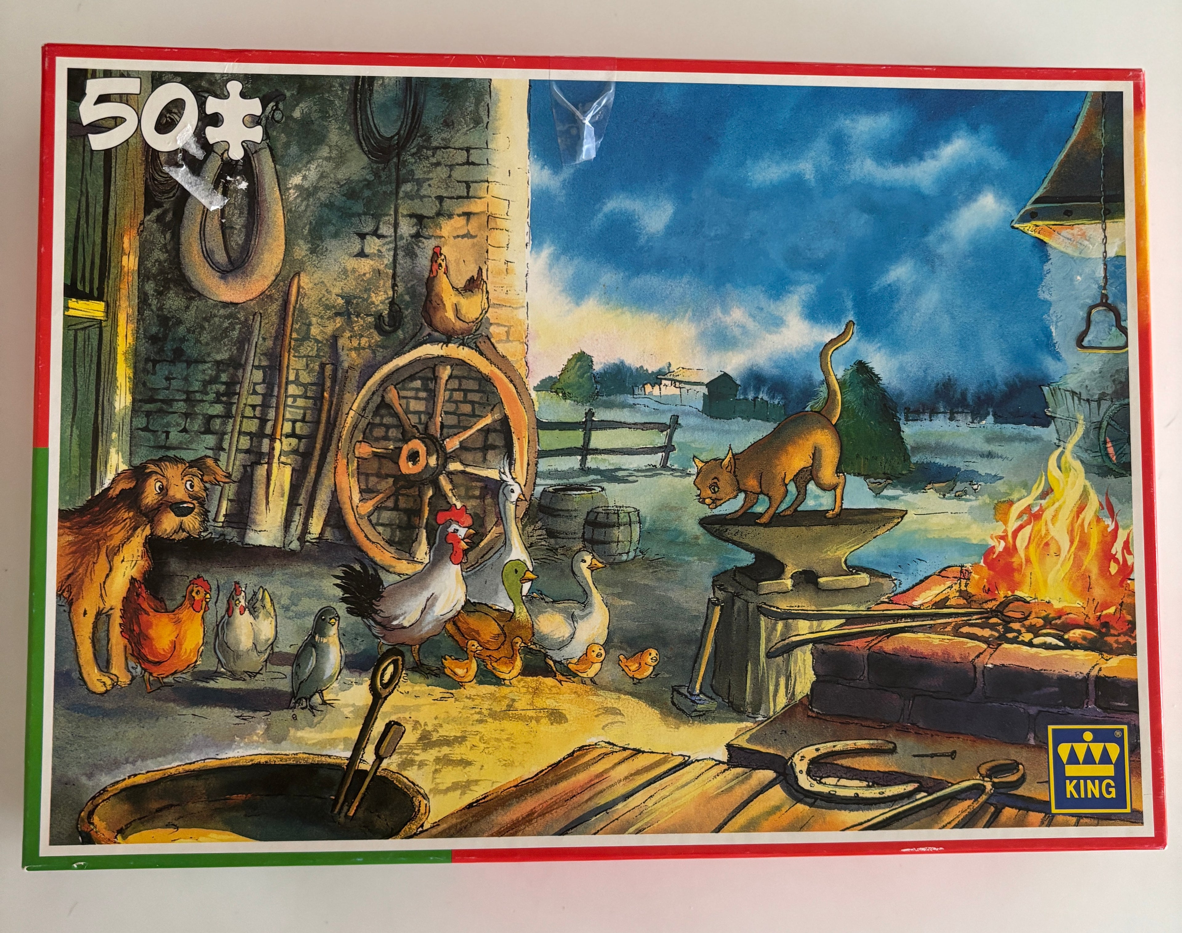 Puslespill 50 Brikker «Bondegårdsdyr»