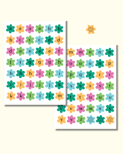 Klistremerkeark 2pk | Alfabet Washi