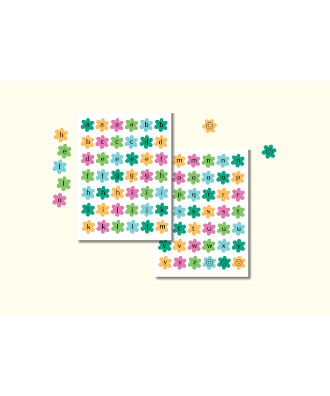 Klistremerkeark 2pk | Alfabet Washi