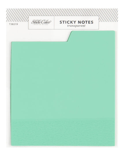 Forhåndsbestilling: Tabbed Transparent Sticky Notes | Aqua