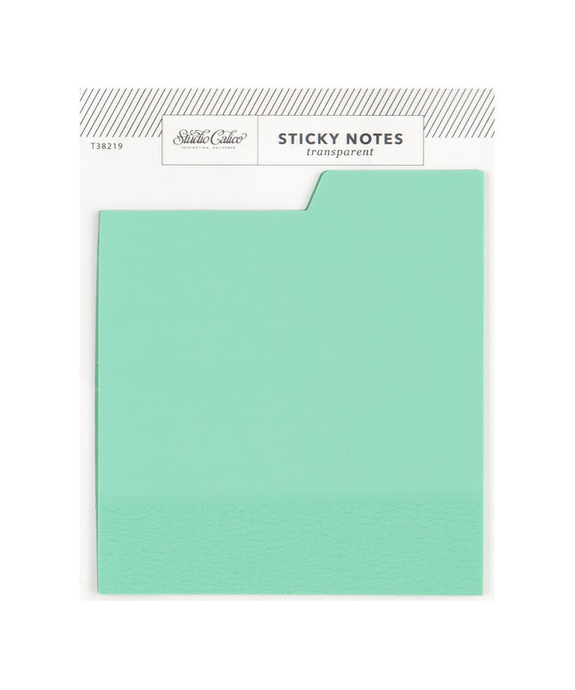Forhåndsbestilling: Tabbed Transparent Sticky Notes | Aqua