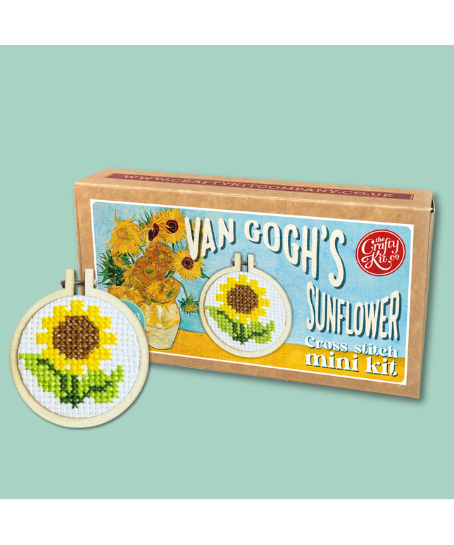 Van Gogh's Sunflower Mini Matchbox Broderingssett