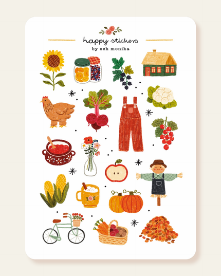 Klistremerkeark | Harvest Time | A6
