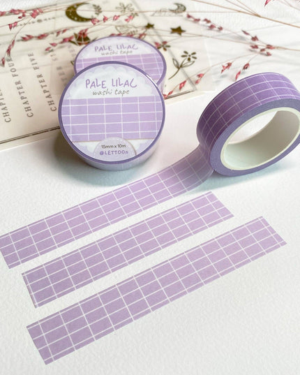 Washi Tape | Pale Lilac Grid